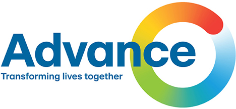 Logo of Advance Oxfordshire, a home care agency in Banbury, Oxfordshire, offering older person care, learning disability and autism support and younger adults care.
