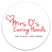Logo of Mrs O's Caring Hands Homecare Limited, a home care agency in Bedlington, Northumberland, offering older person care, mental health care, physical disability support and sensory impairment support.